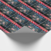 American Flags With Sparklers In a Mason Jar Geschenkpapier (Ecke)