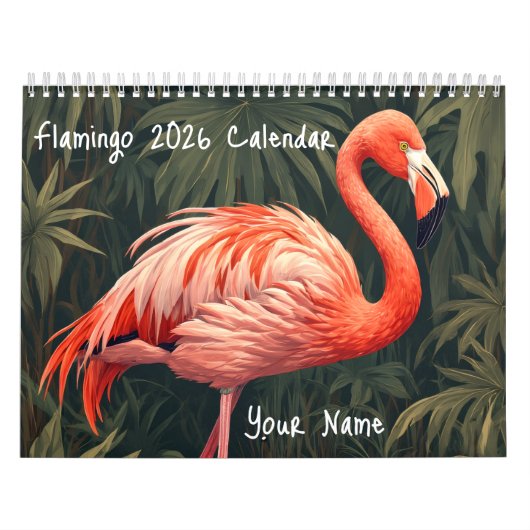 American Flamingo 2026,Personalized Name gift Kalender (Titelbild)