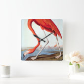 American Flamingo Quadratische Wanduhr (Zuhause)