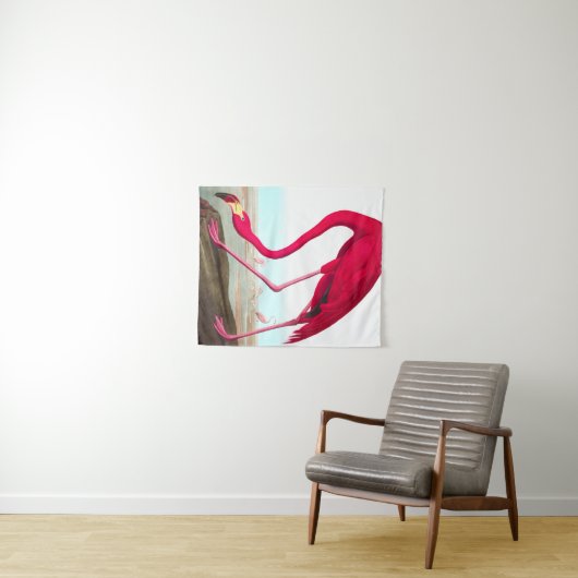 American Flamingo von John James Audubon Wandteppich (Beispiel (Horizontal))
