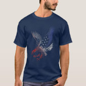 American Flying Eagle Swooping USA Flag Silhouette T-Shirt (Vorderseite)