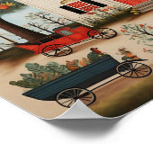 American Folk Art White Farmhouse Poster (Ecke)