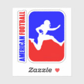 American Football | 3"x 3"- glänzend transparent Aufkleber (Blatt)