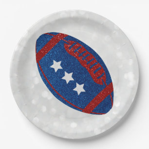 American Football 4. Juli Glitter Pappteller