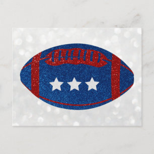 American Football 4. Juli Glitter Postkarte