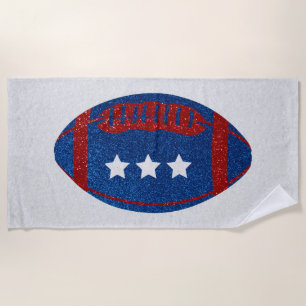 American Football 4. Juli Glitter Strandtuch