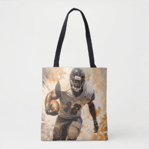 American Football Action Sport Painting Abstrakt Tasche