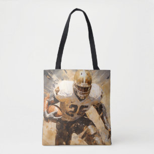 American Football Action Sport Painting Abstrakt Tasche