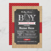 American Football Baby Showboy Rugby Invite Einladung (Vorne/Hinten)