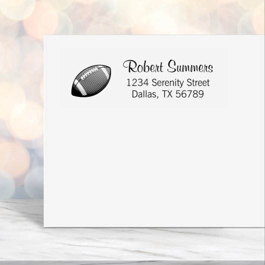 American Football Ball Address Permastempel