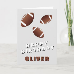 American Football Ball Alles Gute zum Geburtstag Dankeskarte