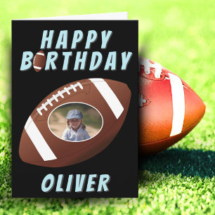American Football Ball Birthday Boy Foto Karte