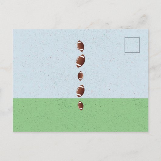 American Football Ball Birthday Danke Postkarte (Rückseite)