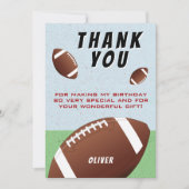 American Football Ball Birthday Dankeskarte (Vorderseite)