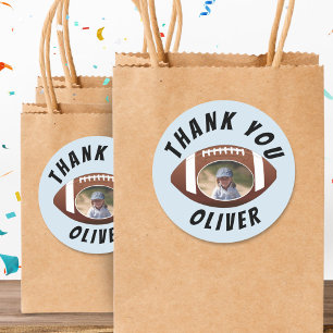 American Football Ball Birthday Foto Vielen Dank Runder Aufkleber