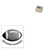 American Football Ball Custom Name 1x1 Gummistempel (Stempel)
