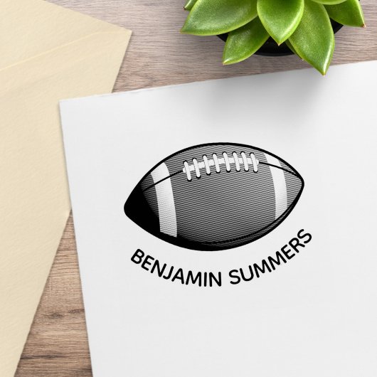 American Football Ball Custom Name Gummistempel