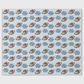 American Football Ball Happy Birthday Boy Foto Geschenkpapier (Flach)