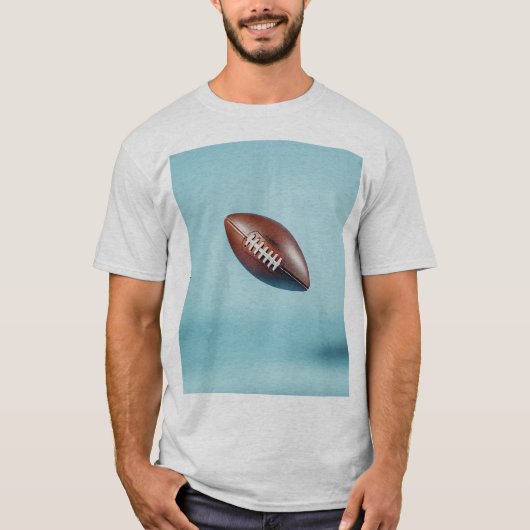 American football ball in the air with bright ligh T-Shirt (Vorderseite)