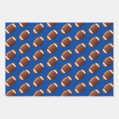American Football Ball Pattern Kids Geschenkpapier Set (Vorderseite 3)