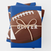 American Football Ball Pattern Kids Geschenkpapier Set (Beispiel)