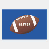 American Football Ball Pattern Kids Geschenkpapier Set (Vorderseite)