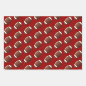 American Football Ball Pattern Kids Geschenkpapier Set (Vorderseite 3)