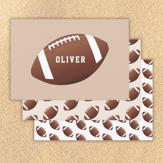 American Football Ball Pattern Kindergeburtstag Geschenkpapier Set
