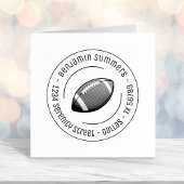American Football Ball Round Address Permastempel