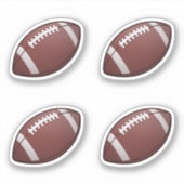 American Football Ball Set 4 Aufkleber (Vorderseite)