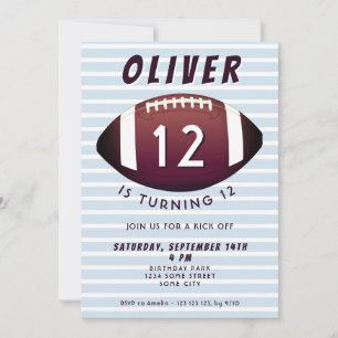 American Football Ball Sport Junge Geburtstag  Einladung