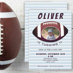 American Football Ball Sport Junge Geburtstagsfoto Einladung