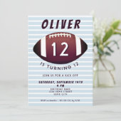 American Football Ball Sports Boy Geburtstag Einladung (Stehend Vorderseite)