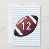 American Football Ball Sports Boy Geburtstag Einladung (Rückseite)