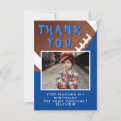 American Football Ball Sports Kindergeburtstag Fot Dankeskarte (Vorderseite)