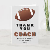 American Football Ball Vielen Dank Coach Card Dankeskarte (Vorderseite)