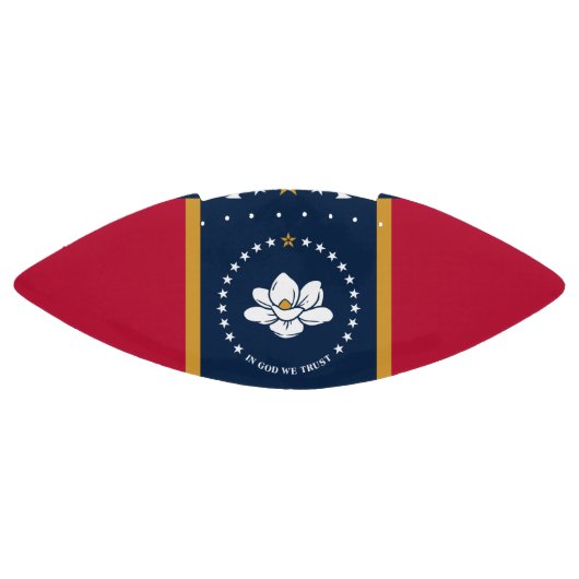 American football ball with flag of Mississippi (Panel)