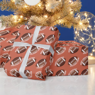 American Football Bälle Name Frohe Weihnachten Geschenkpapier