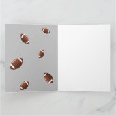 American Football Balls Coach Photo Dankeskarte (Innenseite)