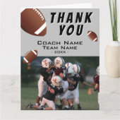 American Football Balls Coach Photo Dankeskarte (Vorderseite)
