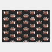 American Football Balls Name Black Christmas Geschenkpapier Set (Vorderseite 3)