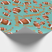 American Football Balls und Inspiration Text Geschenkpapier (Ecke)