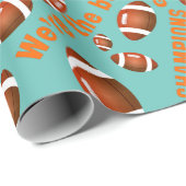 American Football Balls und Inspiration Text Geschenkpapier (Rolleneckpunkt)