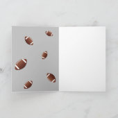 American Football Balls Vielen Dank Coach Foto Dankeskarte (Innenseite)