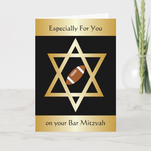 American Football Bar Mitzvah Karte (Vorderseite)