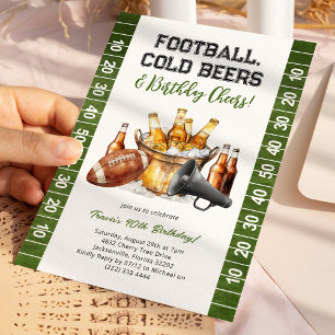 American Football & Bier Erwachsenengeburtstag Einladung