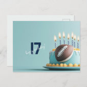 American Football Birthday Cake Postkarte (Vorne/Hinten)