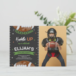 American Football Birthday Foto Einladung