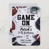 American football birthday invitation einladung (Vorne/Hinten)