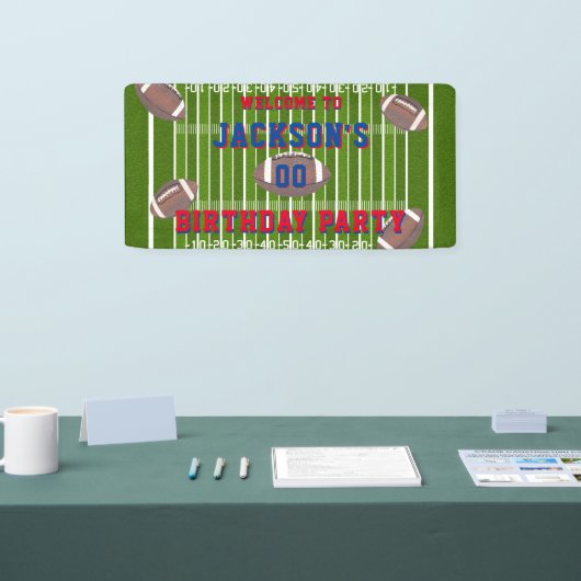 American Football Birthday Party Banner (Messe)